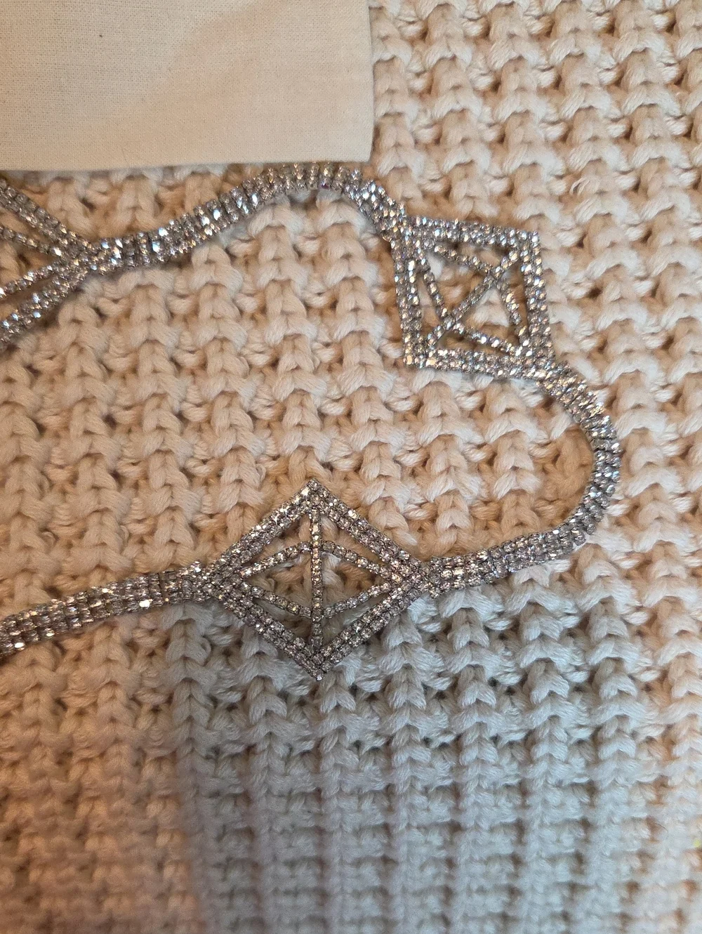 BA&SH BEAH Crystal Embellished Waist Chain Belt - Silver Tone SIZE XS